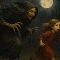 The witch and the little girl