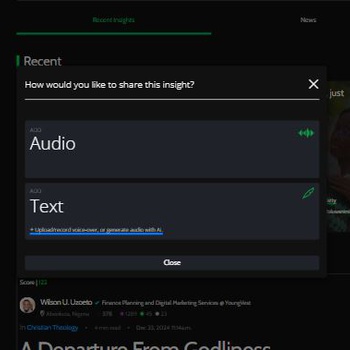 New Audio Feature