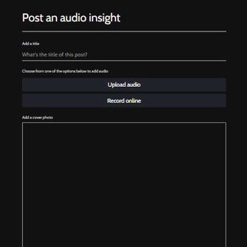New Audio Feature