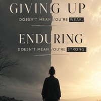 Giving up vs Enduring 🙃