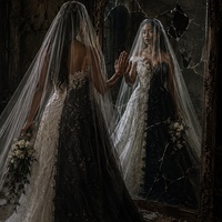 WEDDED IN A BLACK GOWN.