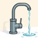 A green and white story about a tap