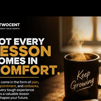 NOT EVERY LESSON COMES IN COMFORT.  THE LESSONS HIDDEN IN DIFFICULT TIMES