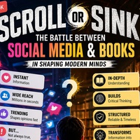 Scroll or Sink: The Battle Between Social Media and Books in Shaping Modern Minds ‎