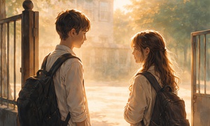 At the school gate