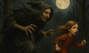 The witch and the little girl