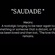 The confession of an olodo (SAUDADE)