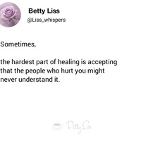 THE HARDEST PART OF HEALING