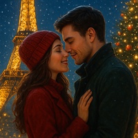 Story title: A snowy Christmas in paris