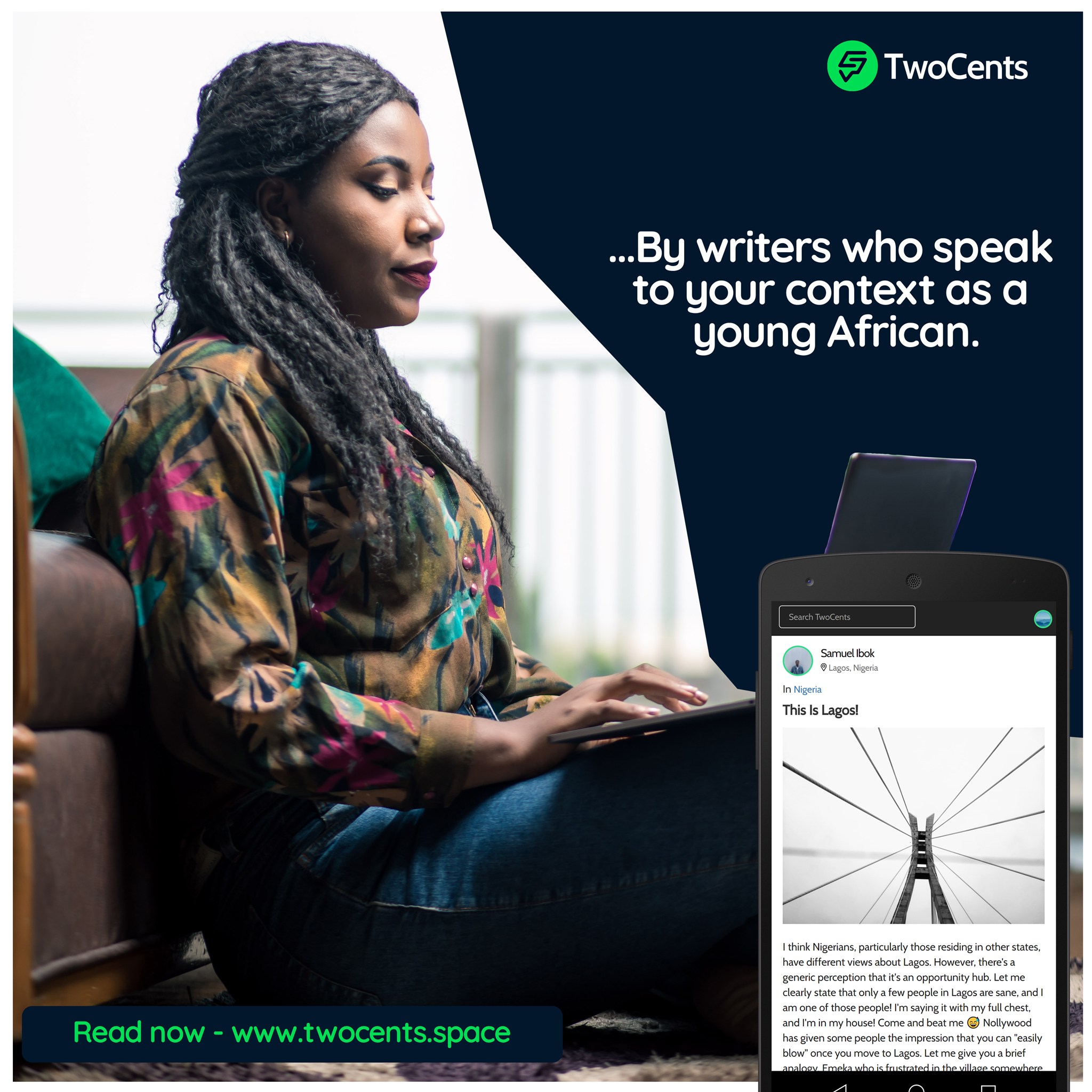 Read amazing content by writers who speak to your context as a young African