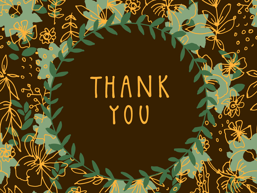 A big thank you to you all